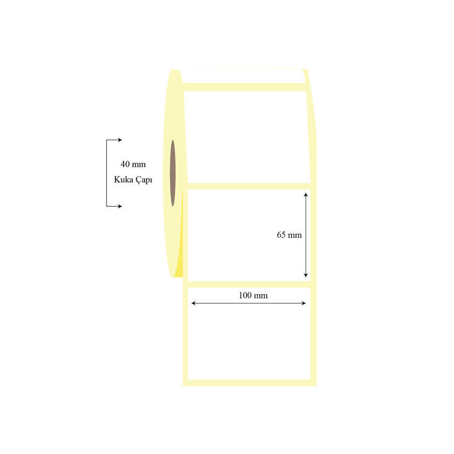 100mm x 65mm Tekli Termal Etiket