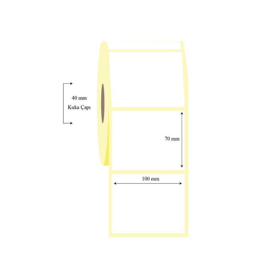 100mm x 70mm Tekli Termal Etiket