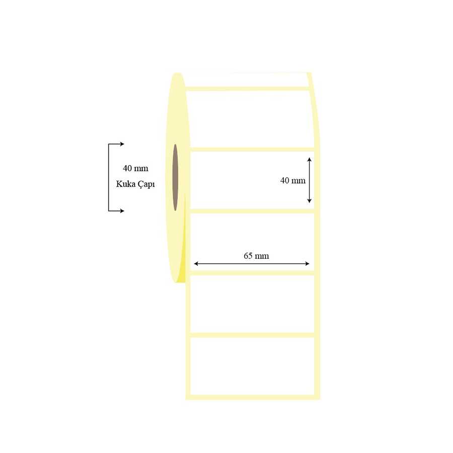 65mm x 45mm Tekli Termal Etiket