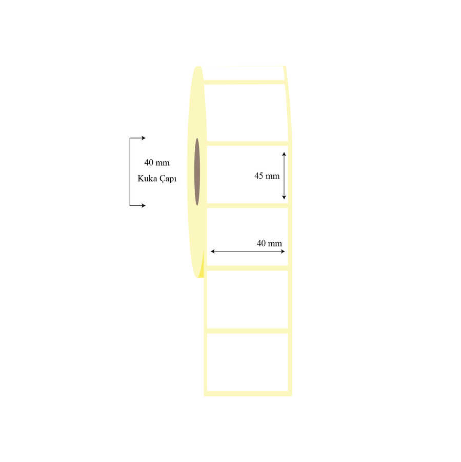 40mm x 45mm Tekli Termal Etiket