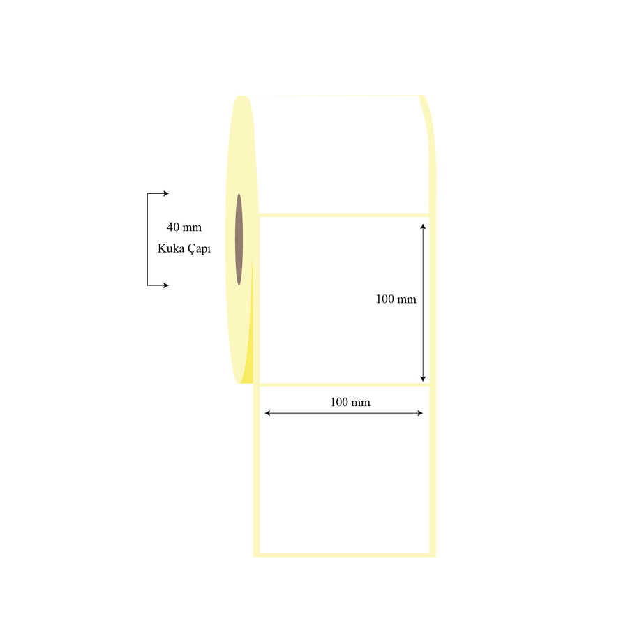 100mm x 120mm Tekli Wellum Etiket