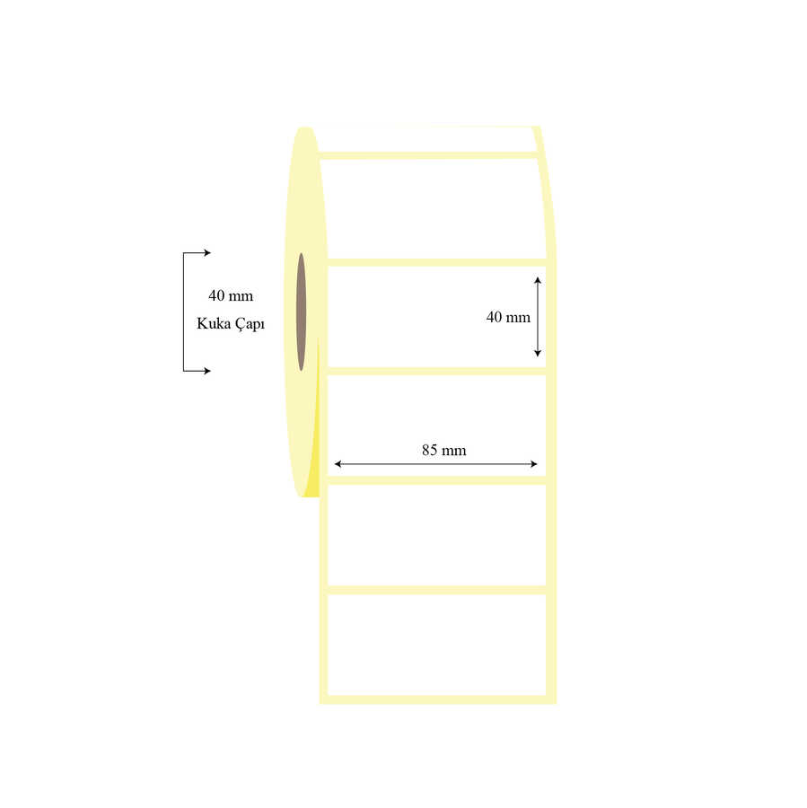 85mm x 40mm Tekli Wellum Etiket