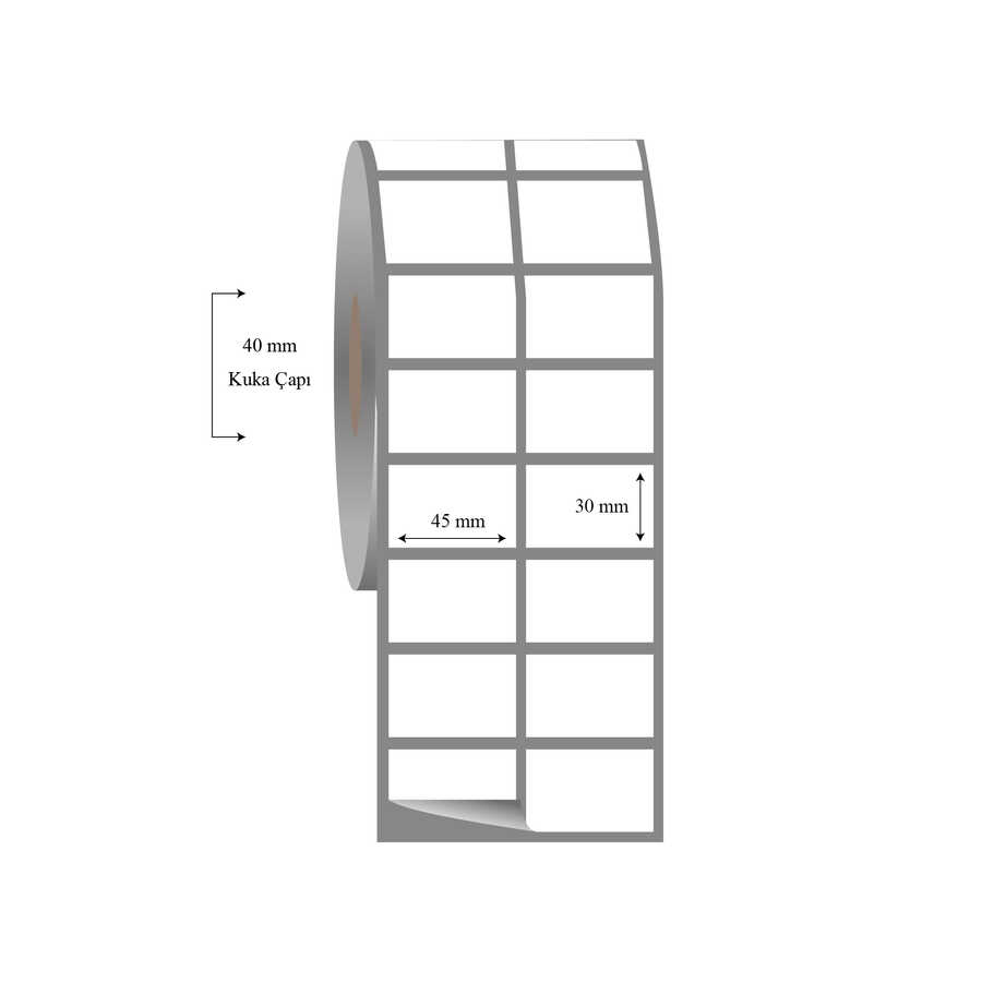 45mm x 30mm 2li Ayrık Fasson Fastyre Etiket