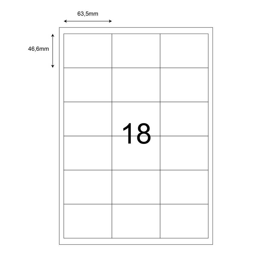 63,5mm x 46,6mm Lazer Etiket